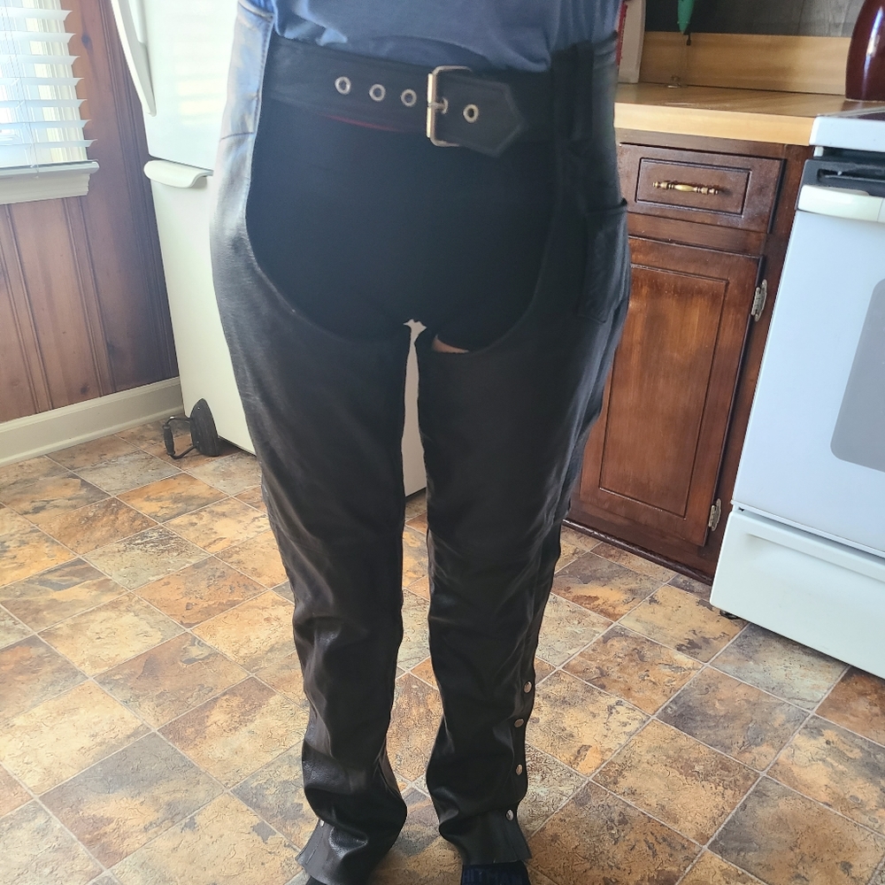 Women's Leather Motorcycle Chaps